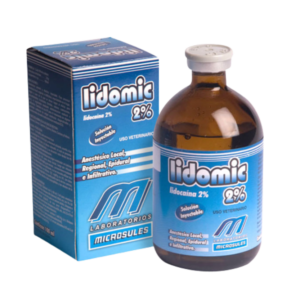 Lidomic 2% | Anestésico inyectable potente y efectivo para anestesia local, regional o infiltrativa | Marca: Microsules | Botella de 100 mL