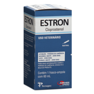 Estron | Cloprostenol sódico, agente luteolítico y sincronizador de celo | Marca: Tecnopec | Frasco ampolla 60 mL