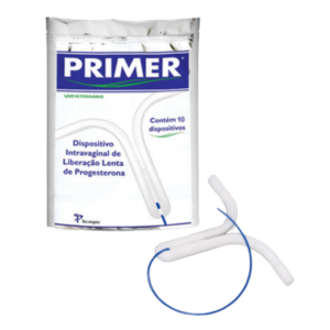 PRIMER | Dispositivo intravaginal de progesterona 1g para regulación del ciclo estral en bovinos | Marca: Tecnopec | Paquete con 10 unidades